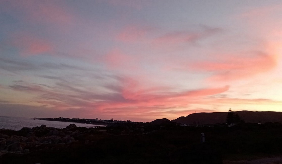 A picture of sunset near Cape Town South Africa
